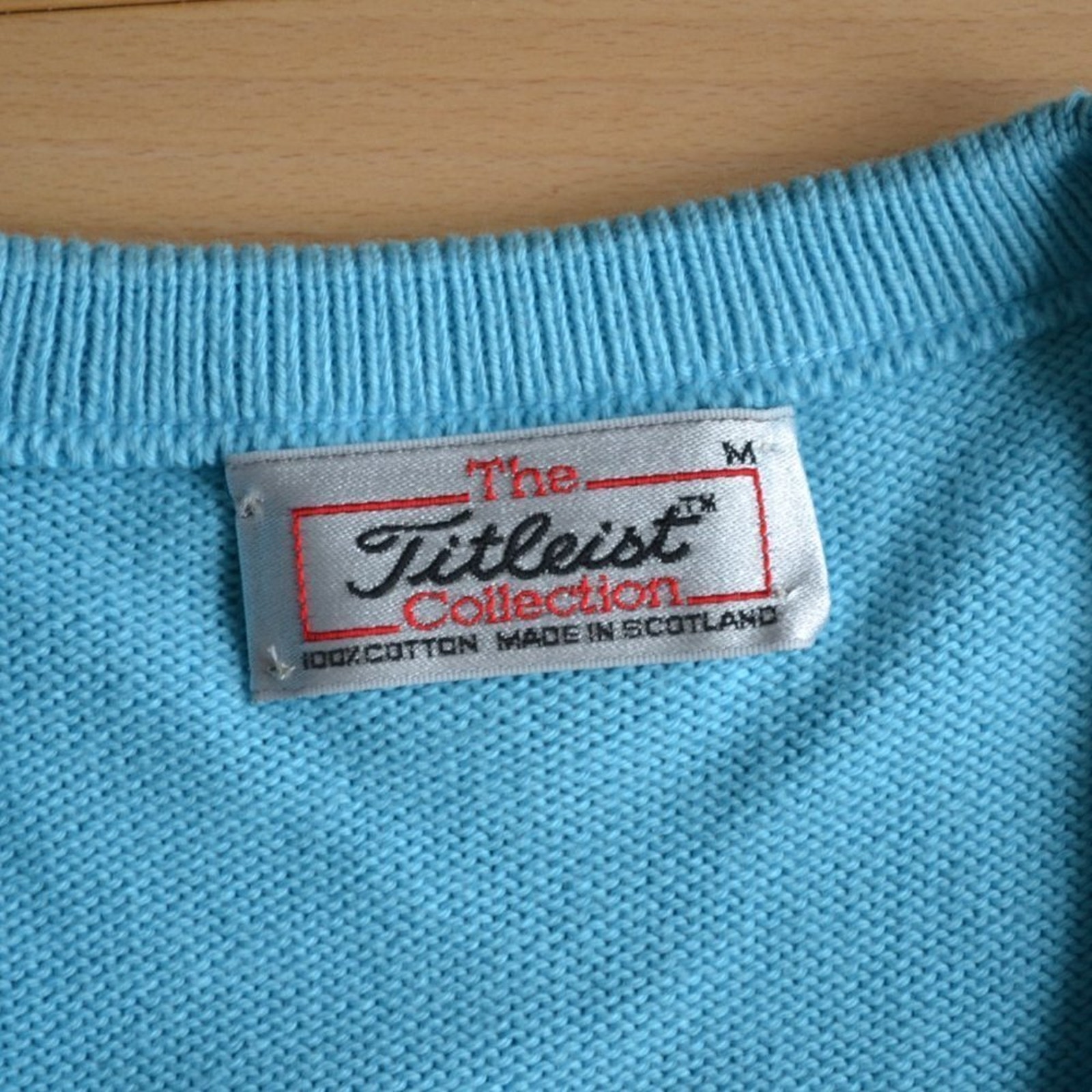 Nwt Vintage Titleist V Neck Cable Knit Sweater — image 4 of 5